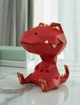 Dinosaur Candy Dish Sculpture - 7.5 Inch Red