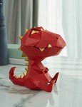 Dinosaur Candy Dish Sculpture - 7.5 Inch Red