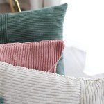 Set of 2 Cranberry Red Corduroy Pillow Covers