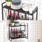 Industrial Black Wood & Iron Wall Mounted Wine Rack