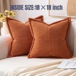 Boho Striped Throw Pillow Covers - Set of 2