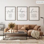 Faith, Hope, Love: 3-Piece Wall Art Set