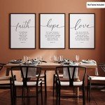 Faith, Hope, Love: 3-Piece Wall Art Set