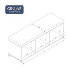 Arlington Hallway Bench Cube Unit - 129cm