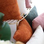 Set of 2 Cranberry Red Corduroy Pillow Covers