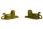 Set of 2 Brass Lion Statues by Royal Handicrafts