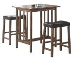 3-Piece Casual Dining Set in Brown/Black