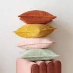 Boho Striped Throw Pillow Covers - Set of 2