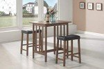 3-Piece Casual Dining Set in Brown/Black