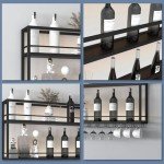 Industrial 2-Tier Wall Mounted Wine Rack