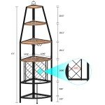 Espelism 5-Tier Corner Wine Rack with LED Light