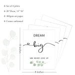 Motivational Black and White Wall Art Set of 4