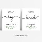 Motivational Black and White Wall Art Set of 4