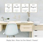 Motivational Black and White Wall Art Set of 4