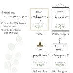 Motivational Black and White Wall Art Set of 4