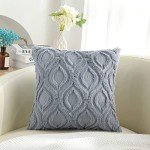 2-Pack Soft Faux Fur Throw Pillow Covers - Grey