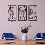 3-Piece Abstract Line Art Wall Decor Set