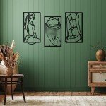3-Piece Abstract Line Art Wall Decor Set