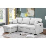 Light Grey Modular Corner Sofa Bed