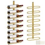 Wall-Mounted Metal Wine Rack for 8 Bottles