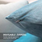 Soft Velvet Throw Pillow Covers - Set of 4