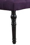 Purple Tufted Fabric Dining Bench by Roundhill Furniture