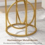 Tribesigns Round Marble and Gold Side Table