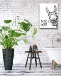 Funny Donkey Wall Art for Bathroom Decor