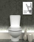 Funny Donkey Wall Art for Bathroom Decor