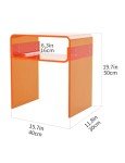 U-Shape Acrylic Side Table in Orange