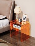 U-Shape Acrylic Side Table in Orange