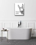 Funny Donkey Wall Art for Bathroom Decor