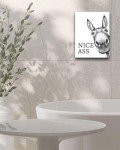 Funny Donkey Wall Art for Bathroom Decor