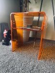 U-Shape Acrylic Side Table in Orange