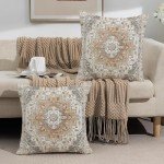 Boho Pillow Covers 18x18 Inch Set of 2