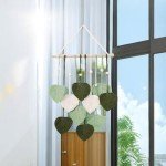 Boho Leaf Woven Tapestry Wall Hanging Art