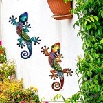 Gecko Wall Art Set – Metal Lizard Decor