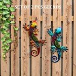 Gecko Wall Art Set – Metal Lizard Decor