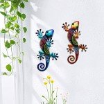 Gecko Wall Art Set – Metal Lizard Decor