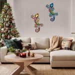 Gecko Wall Art Set – Metal Lizard Decor