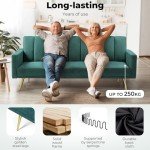 Velvet 3-Seater Sofa Bed with Adjustable Backrest