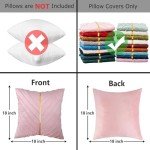Pink Velvet Throw Pillow Covers - Set of 2