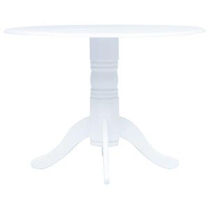 Scandinavian White Round Dining Table - 106 cm