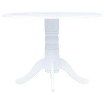 Scandinavian White Round Dining Table - 106 cm