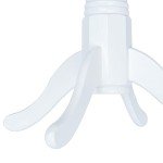 Scandinavian White Round Dining Table - 106 cm