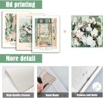 Sage Green Vintage Floral Wall Art Set of 3