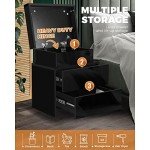LED Nightstand with Drawers for Modern Bedrooms