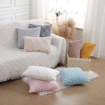 2-Pack Soft Faux Fur Throw Pillow Covers - Grey