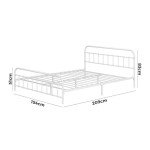 Vintage White Queen Bed Frame with Footrest