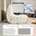 Levede Floor Couch Fireside Chair - Beige